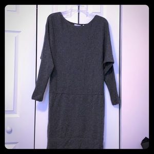 Grey sweater dress